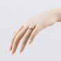 Second Hand 9ct Yellow Gold 0.20ct Diamond Marquise Shaped Cluster Ring 43121331