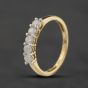 Second Hand 9ct Yellow Gold 0.50ct Diamond Five Stone Half Eternity Ring 43121356