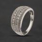Second Hand 9ct White Gold Diamond Five Row Band Ring 43121357