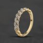 Second Hand 9ct Yellow Gold 0.11ct Diamond Chain Link Dress Ring 43121358