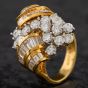 Second Hand 14ct Yellow Gold 2.75ct Diamond Abstract Cluster Ring 4312147