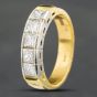 Second Hand 18ct Two Colour Gold 1.20ct Princess Cut Diamond Five Stone Ring 4312155224
