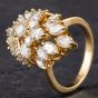Second Hand 14ct Yellow Gold 2.00ct Diamond Multi Cut Cluster Ring 4312157