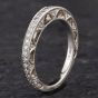 Second Hand Platinum 0.50ct Brilliant Cut Diamond 'Hearts On Fire' Half Eternity Ring 4312187