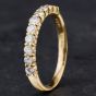 Second Hand 18ct Yellow Gold 0.50ct Brilliant Cut Diamond Half Eternity Ring 4312208