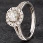 Second Hand 18ct White Gold 1.09ct Diamond Cluster Ring 4312227