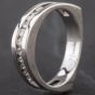 Second Hand 18ct White Gold Triangular Diamond Half Eternity Ring 4312285