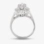 Second Hand 9ct White Gold Diamond Marquise Shape Cluster Ring 4312291