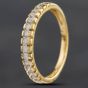 Second Hand 9ct Yellow Gold 0.50ct Brilliant Cut Diamond Half Eternity Ring 4312345