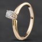 Second Hand 14ct Yellow Gold 0.15ct Brilliant Cut Diamond Solitaire Ring 4312370