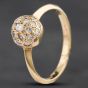 Second Hand 14ct Yellow Gold Brilliant Cut Diamond Ball Cluster Dress Ring 4312371