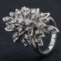 Second Hand 9ct White Gold Brilliant Diamond Cluster Ring 4312400