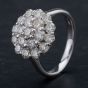 Second Hand Platinum Brilliant Diamond Cluster Ring 4312418