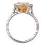 Second Hand Platinum 3.12ct Cushion Cut Yellow Diamond Halo Ring 