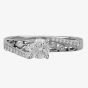 Second Hand 14ct White Gold Diamond Solitaire and Twist Shoulders Ring 4312921