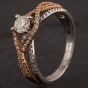Second Hand 14ct White and Rose Gold Full Diamond Ring 4312936