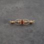 Second Hand 9ct Yellow Gold Garnet Bar Brooch 43131000
