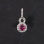 Second Hand 14ct White Gold 0.80ct Ruby & 0.40ct Brilliant Cut Diamond Loose Pendant 4314025