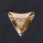 Second Hand 14ct Yellow Gold 0.25ct Brilliant Cut Diamond Triangular Textured Loose Pendant 4314029