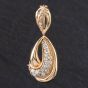 Second Hand 14ct Yellow Gold 1.0ct Brilliant Cut Diamond Pear Shaped Swirl Loose Pendant 4314035
