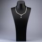 Second Hand 14ct White Gold 0.60ct Ruby & 5.33ct Brilliant Cut Diamond Two Row 17 Inch Necklace 4314050