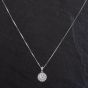 Second Hand 14ct White Gold 0.75ct Diamond 18 Inch Box Chain & Pendant 4314075