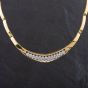 Second Hand 18ct Yellow Gold 1.25ct Brilliant Cut Diamond 3 Row Graduated 14 Inch Necklace 4314093