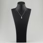 Second Hand Platinum 0.52ct Brilliant Cut Diamond Oblong Three Row Pendant & 16 Inch Trace Chain 43141023