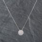Second Hand 18ct White Gold 0.50ct Brilliant Cut Diamond Round Cluster Pendant & 16 Inch Trace Chain 43141080