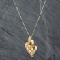 Second Hand 18ct Yellow Gold 1.05ct Brilliant Cut Diamond Swirl Pendant & 18 Inch Curb Chain 43141083