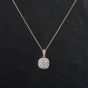 Second Hand 14ct Yellow Gold 0.50ct Brilliant Cut Diamond Pendant & 18 Inch Prince Of Wales Chain 4314109