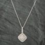 Second Hand 9ct White Gold 1.00ct Brilliant Cut Diamond Pendant & 18 Inch Trace Chain 43141106
