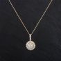 Second Hand 14ct Yellow Gold 0.75ct Brilliant Cut Diamond Pendant & 18 Inch Prince Of Wales Chain 4314111