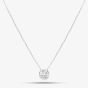 Second Hand 18ct White Gold 0.74ct Brilliant Cut Diamond Pendant & 16-18 Inch Trace Chain 43141144