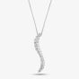 Second Hand 18ct White Gold 1.00ct Brilliant Cut Diamond Pendant & 18 Inch Box Chain 4314114
