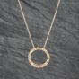 Second Hand 9ct Yellow Gold 0.25ct Diamond Open Circle Pendant & 18 Inch Prince Of Wales Chain 43141200