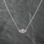 Second Hand 14ct White Gold 0.42ct Diamond Multi Stone Pendant & 16-18 Inch Trace Chain 43141211