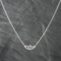 Second Hand 14ct White Gold 0.42ct Diamond Multi Stone Pendant & 16 Inch Rope Chain 43141212