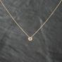 Second Hand 18ct Yellow Gold 0.52ct Brilliant Cut Diamond Single Stone Rubover Set Pendant & 16-18 Inch Trace Chain 43141214