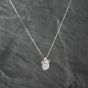 Second Hand Platinum 1.04ct Diamond Tear Drop Pendant & 16-18 Inch Box Chain 43141223