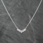 Second Hand Platinum 1.04ct Princess Cut Diamond Set Five Stone Pendant & 16 Inch Celtic Chain 43141224