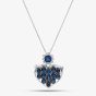 Second Hand Platinum 5.35ct Sapphire & 0.46ct Diamond Heart Pendant & 16-18 Inch Box Chain 43141227