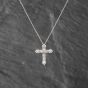 Second Hand Platinum 1.01ct Brilliant Cut Diamond Set Cross Pendant & 16 Inch Trace Chain 43141239
