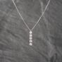 Second Hand Platinum 1.00ct Brilliant Cut Diamond Five Stone Pendant & 16-18 Inch Box Chain 43141252