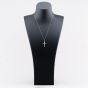 Second Hand White Gold Crucifix Cross Pendant & 18 Inch Curb Chain 43141263
