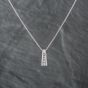 Second Hand 9ct White Gold 0.20ct Brilliant Cut Diamond Pendant & 16 Inch Curb Chain 43141279