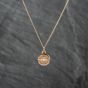 Second Hand 9ct Yellow Gold 0.10ct Brilliant Cut Diamond Circle Set Pendant & 18 Inch Curb Chain 43141295