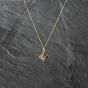 Second Hand 9ct Yellow Gold Initial M Pendant & 18 Inch Curb Chain 43141317