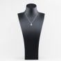 Second Hand Platinum 1.23ct Emerald & 0.64ct Brilliant Cut Diamond Teardrop Cluster Gemstone Pendant & 15 Inch Box Chain 43141348