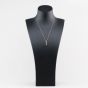 Second Hand 9ct Yellow Gold 0.10ct Brilliant Cut Diamond Crossover Twist Bar Gemstone Pendant & 16-18 Inch Trace Chain 43141358